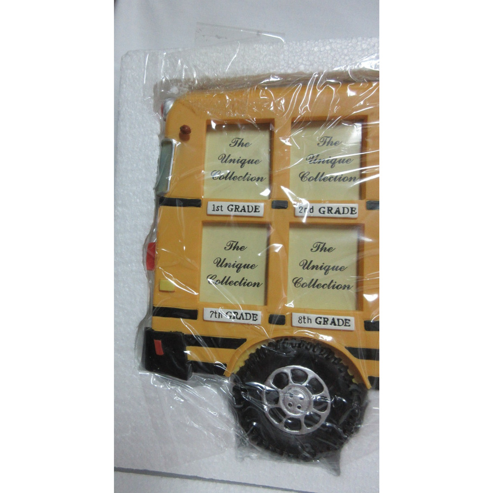 VTG School Years Yellow Plastic Bus Picture Frame Photos 1st thru 12th grade New - Picture 6 of 9